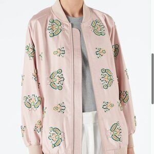 Tibi embellished floral bomber jacket